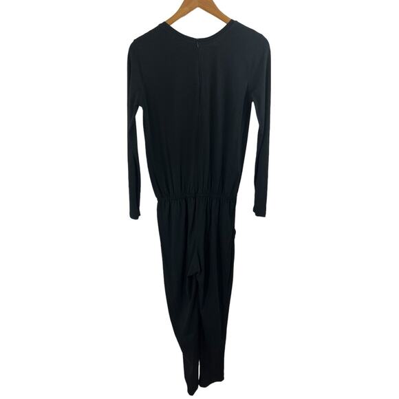 Zara Women’s Romper Pants S Black Long Sleeve Jumper One Piece Small Whimsigoth - Picture 2 of 9